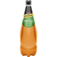 5 PACK of Schweppes Dry Ginger Ale 1.1l