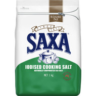 5 PACK of Saxa Salt Cooking Iodised 1kg
