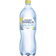 5 PACK of Mount Franklin Lightly Sparkling Lemon 1.25l