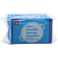 5 PACK of Essentials Non Scratch Sponge Scourers 3 Pack