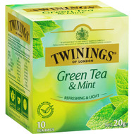 5 PACK of Twinings Green Tea & Mint Tea Bags 10 pack