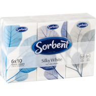 5 PACK of Sorbent Facial Tissues 4ply Pocket Pack 6 pack