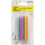 5 PACK of Korbond Dipped Glitter Candles 12 pack