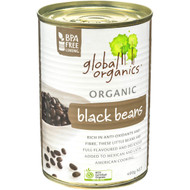 5 PACK of Global Organics Organic Black Beans 400g