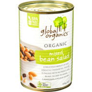 5 PACK of Global Organics Mixed Bean Salad 400g