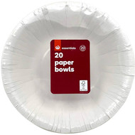 5 PACK of Essentials Paper Bowls Uncoated 20 pack