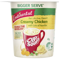 5 PACK of Continental Cup A Soup Creamy Chicken Noodles 43g