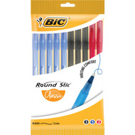 5 PACK of Bic Round Stic Classic Assorted 10 pack