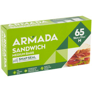 5 PACK of Armada Resealable Sandwich Bags 65 pack