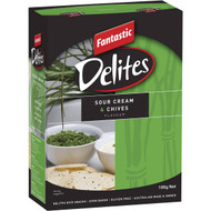 5 PACK of Fantastic Delites Snacks Sour Cream & Chives 100g