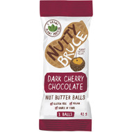 5 PACK of Nutty Bruce Dark Cherry Chocolate Nut Butter Balls 42g