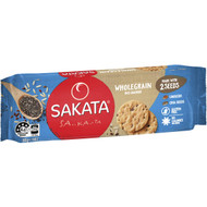 5 PACK of Sakata Rice Crackers Wholegrain Original 90g