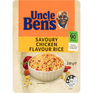 5 PACK of Uncle Ben's Microwave Savoury Chicken Flavour Rice 250g