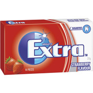 5 PACK of Wrigley's Extra Strawberry Chewing Gum Sugar Free 27g