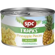 5 PACK of Spc Tropics Pineapple Pieces In Juice 227g