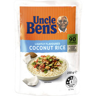 5 PACK of Uncle Ben's Microwave Basmati Coconut Rice Pouch 250g