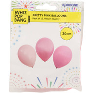 5 PACK of Korbond Pretty Pink Balloons  12 pack