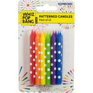 5 PACK of Korbond Patterned Candles  12 pack