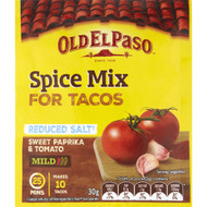 5 PACK of Old El Paso Mexican Reduced Salt Taco Spice Mix 30g