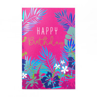 5 PACK of John Sands Palm Leaves And Hibiscus Birthday Card