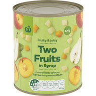 5 PACK of WW Two Fruits In Syrup  820g