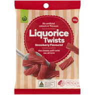 5 PACK of WW Liquorice Twists Strawberry Flavoured 300g