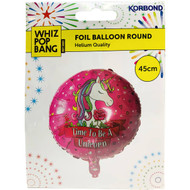 5 PACK of Korbond Whiz Pop Bang Foil Balloon Round Assorted