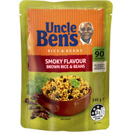 5 PACK of Uncle Ben's Smokey Flavour Brown Rice & Beans 240g
