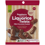 5 PACK of WW Raspberry Flavoured Liquorice Twists 270g