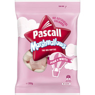 5 PACK of Pascall Marshmallows Vanilla Raspberry 280g bag