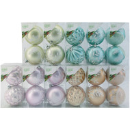 5 PACK of Christmas Woodland Baubles Assorted 2 pack