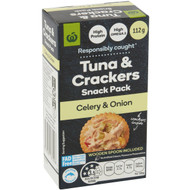 5 PACK of WW Tuna & Crackers Snack Pack Celery & Onion 112g
