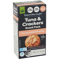 5 PACK of WW Tuna & Crackers Snack Pack Thousand Island 112g