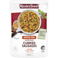 5 PACK of Masterfoods Recipe Base Curried Sausages 175g