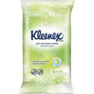 5 PACK of Kleenex Anti-bacterial Wet Wipes 15 pack