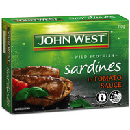 5 PACK of John West Sardines In Tomato Sauce 110g