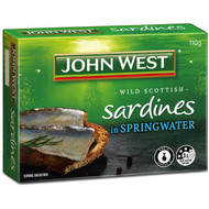 5 PACK of John West Sardines In Spring Water 110g