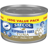 5 PACK of Safcol Tuna In Oil Italian Style 185g