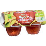 5 PACK of WW Peach In Strawberry Jelly 4pk 480g