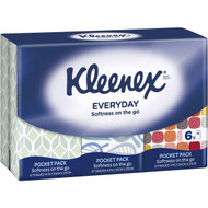 5 PACK of Kleenex Facial Tissues Pocket Pack 4ply 6 pack