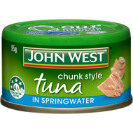 5 PACK of John West Tuna Tempter Chunky Springwater 95g