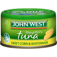 5 PACK of John West Tuna Sweet Corn & Mayonnaise 95g