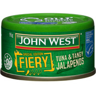 5 PACK of John West Fiery Jalapeno Tuna 95g