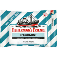 5 PACK of Fisherman's Friend Mints Spearmint Sugar Free 25g pack