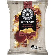 5 PACK of Red Rock Deli Potato Chips Maple Glazed Bacon & Cheddar 165g