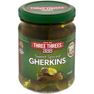 5 PACK of Three Threes Gherkins Sweet Spiced 260g