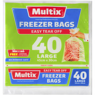 5 PACK of Multix Easy Tear Off Freezer Bags Large 40 pack