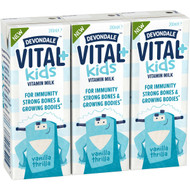 5 PACK of Devondale Vital Kids Vitamin Milk Vanilla Thrilla 3 pack