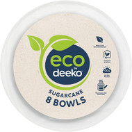 5 PACK of Deeko Sugarcane Bowls 8 pack