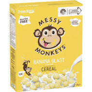 5 PACK of Messy Monkeys Banana Blast Cereal 240g